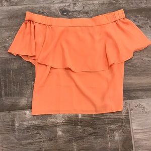 Orange Off-The-Shoulder Top